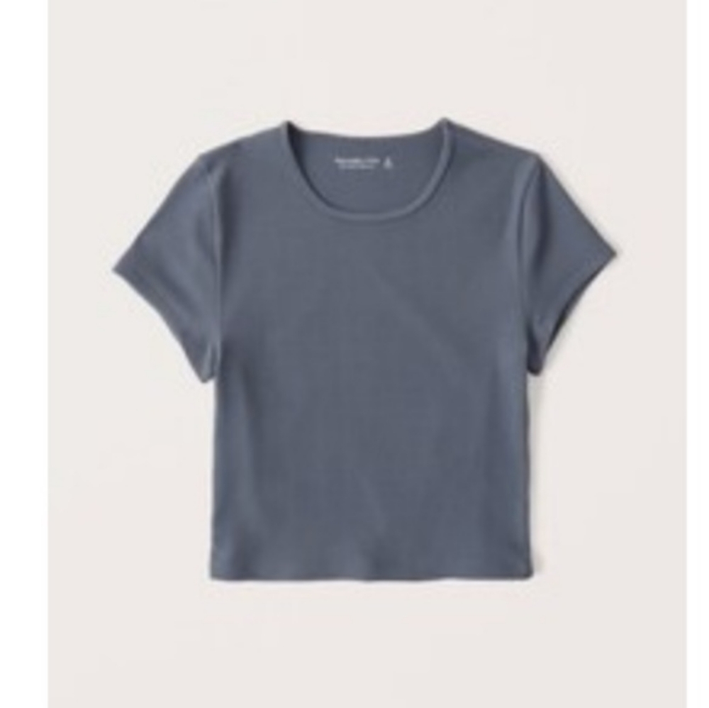 Women'sShort-Sleeve Seamless Ribbed Fabric Crew Tee, DARK LAVENDERShort-Sleeve